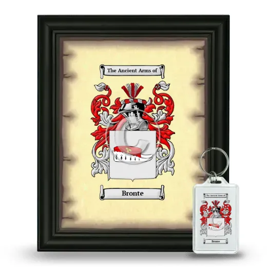 Bronte Framed Coat of Arms and Keychain - Black