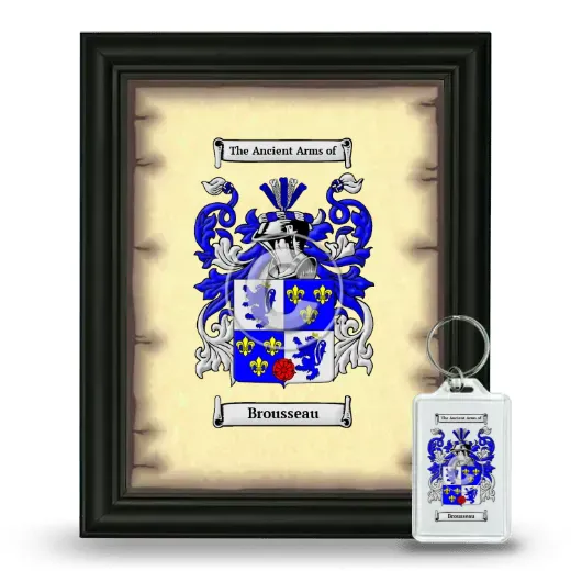 Brousseau Framed Coat of Arms and Keychain - Black