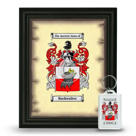 Buckwalter Framed Coat of Arms and Keychain - Black