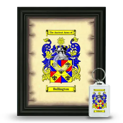 Bullington Framed Coat of Arms and Keychain - Black