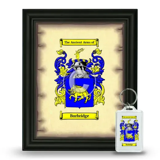 Burbridge Framed Coat of Arms and Keychain - Black