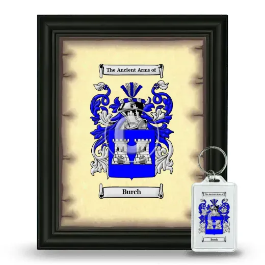 Burch Framed Coat of Arms and Keychain - Black