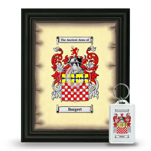 Burgert Framed Coat of Arms and Keychain - Black