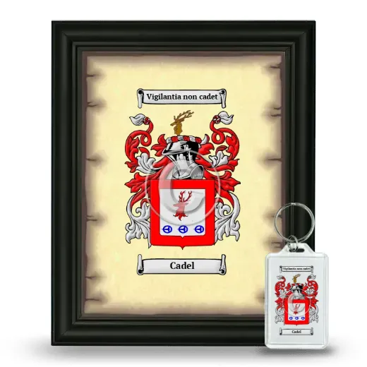 Cadel Framed Coat of Arms and Keychain - Black