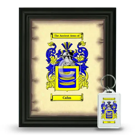 Cahn Framed Coat of Arms and Keychain - Black