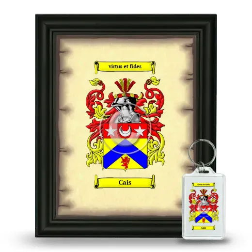 Cais Framed Coat of Arms and Keychain - Black