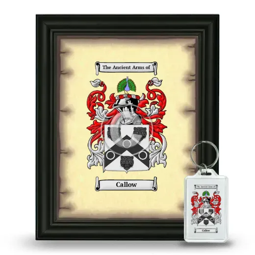 Callow Framed Coat of Arms and Keychain - Black