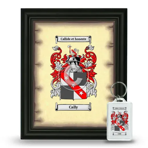 Cally Framed Coat of Arms and Keychain - Black
