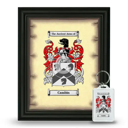 Cambin Framed Coat of Arms and Keychain - Black