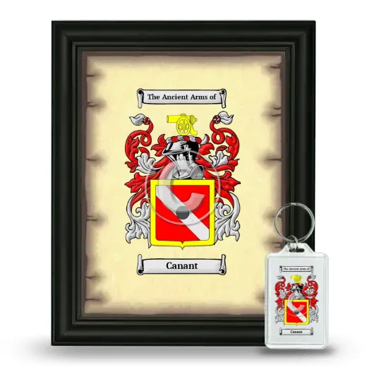 Canant Framed Coat of Arms and Keychain - Black