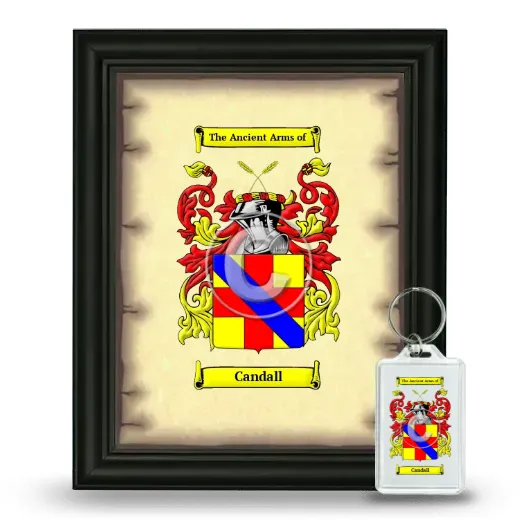 Candall Framed Coat of Arms and Keychain - Black