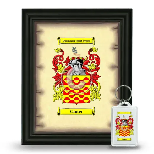 Canter Framed Coat of Arms and Keychain - Black