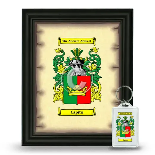 Capito Framed Coat of Arms and Keychain - Black