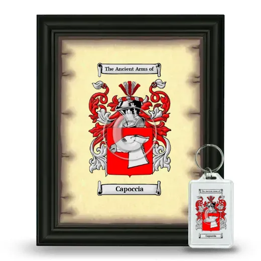 Capoccia Framed Coat of Arms and Keychain - Black
