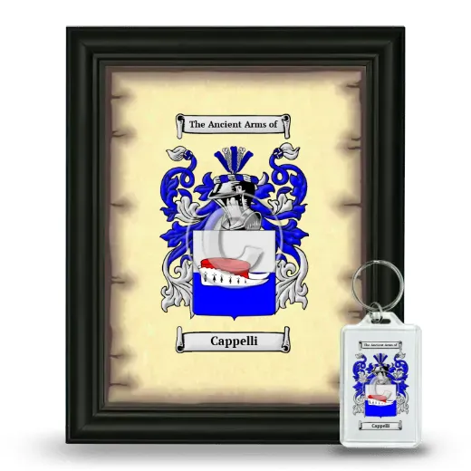 Cappelli Framed Coat of Arms and Keychain - Black