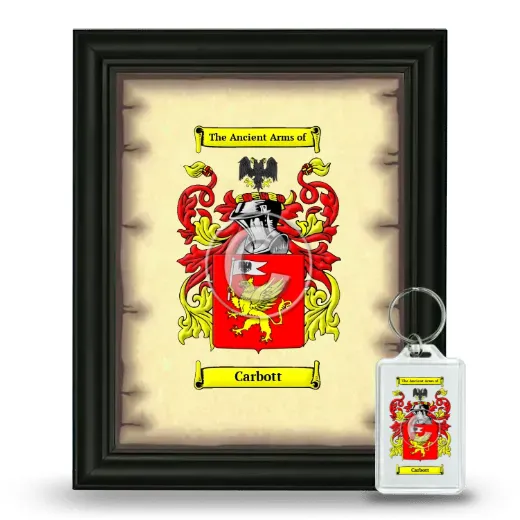 Carbott Framed Coat of Arms and Keychain - Black