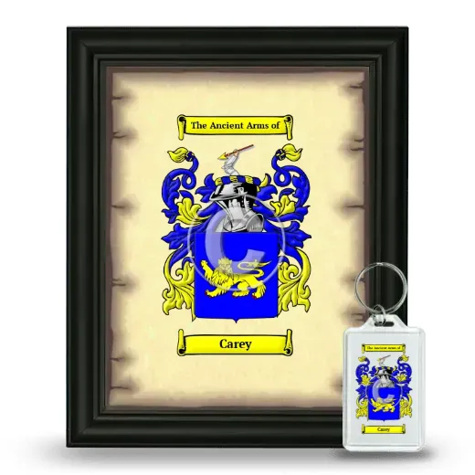 Carey Framed Coat of Arms and Keychain - Black