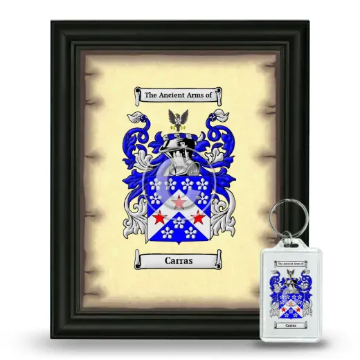 Carras Framed Coat of Arms and Keychain - Black