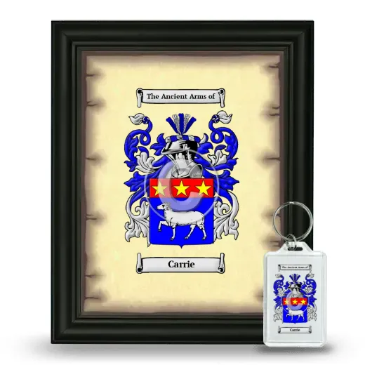 Carrie Framed Coat of Arms and Keychain - Black