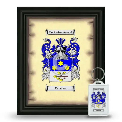 Carsten Framed Coat of Arms and Keychain - Black