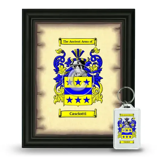Casciotti Framed Coat of Arms and Keychain - Black