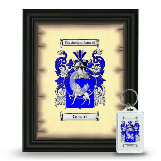 Cassart Framed Coat of Arms and Keychain - Black