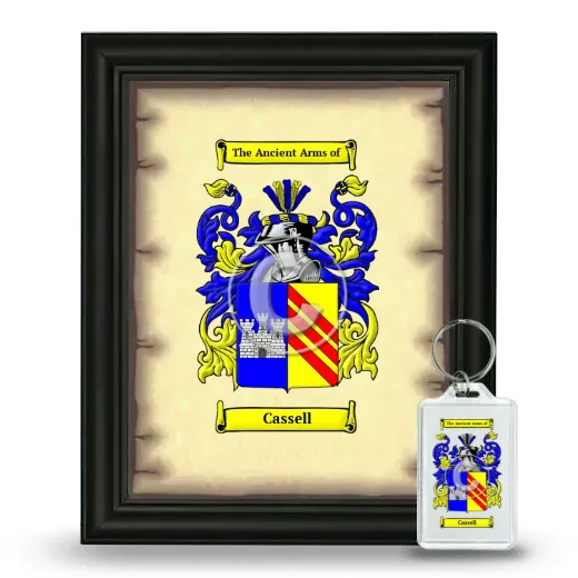 Cassell Framed Coat of Arms and Keychain - Black