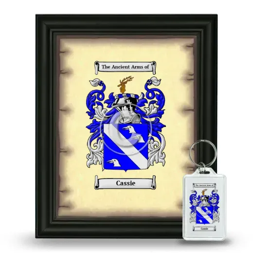 Cassie Framed Coat of Arms and Keychain - Black