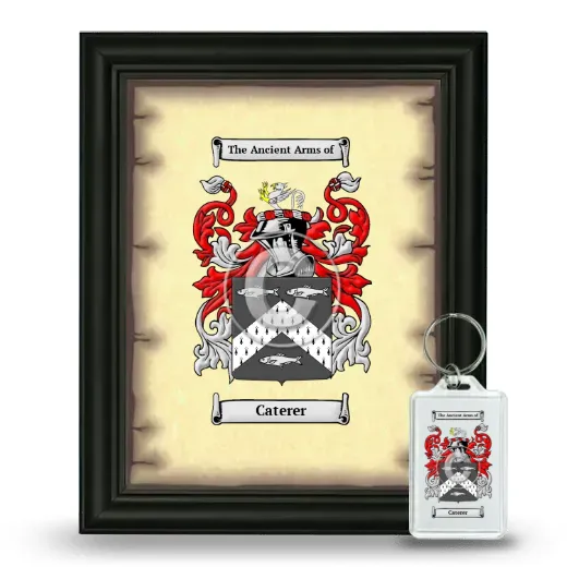 Caterer Framed Coat of Arms and Keychain - Black
