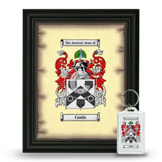 Caulo Framed Coat of Arms and Keychain - Black