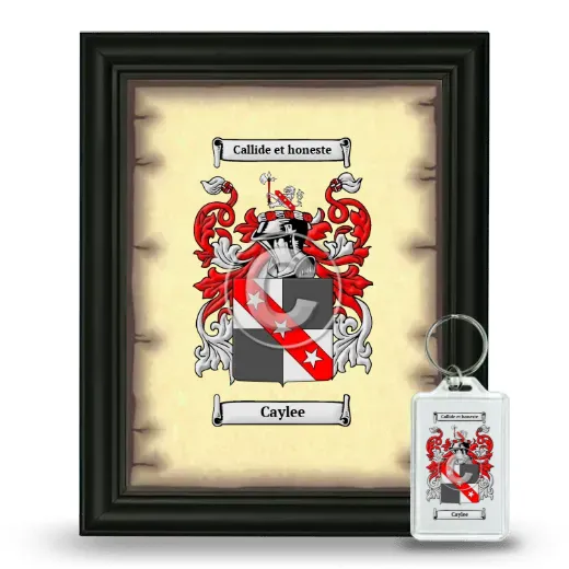 Caylee Framed Coat of Arms and Keychain - Black