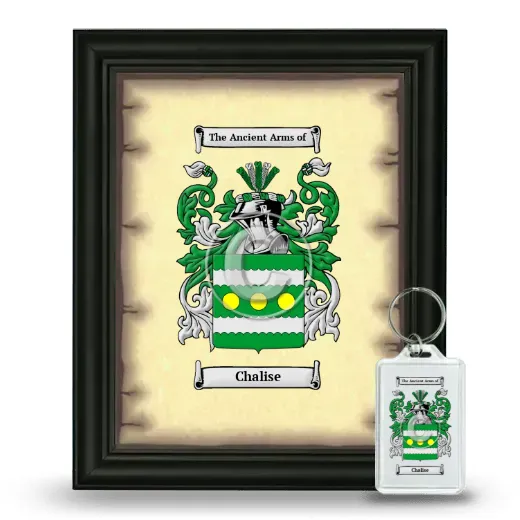 Chalise Framed Coat of Arms and Keychain - Black