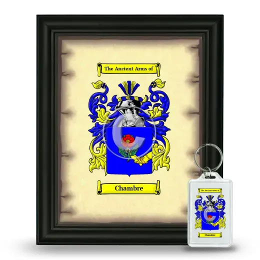 Chambre Framed Coat of Arms and Keychain - Black