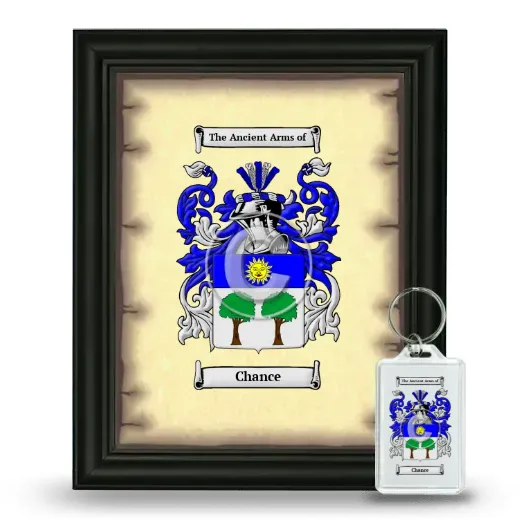 Chance Framed Coat of Arms and Keychain - Black