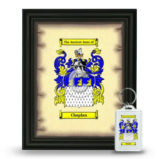 Chaplan Framed Coat of Arms and Keychain - Black
