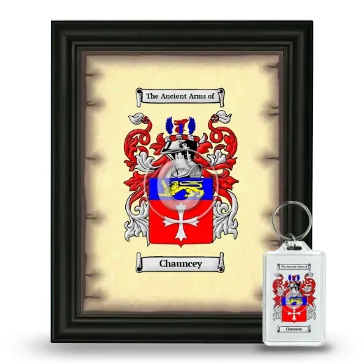 Chauncey Framed Coat of Arms and Keychain - Black