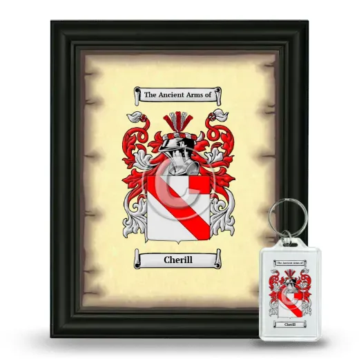 Cherill Framed Coat of Arms and Keychain - Black