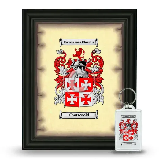 Chetwoold Framed Coat of Arms and Keychain - Black
