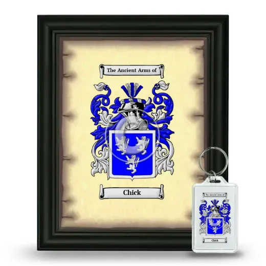 Chick Framed Coat of Arms and Keychain - Black
