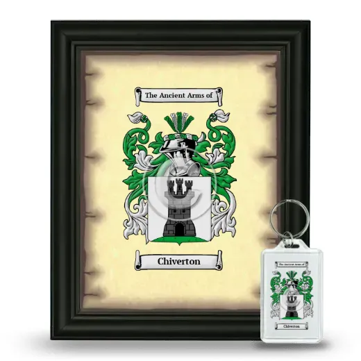 Chiverton Framed Coat of Arms and Keychain - Black