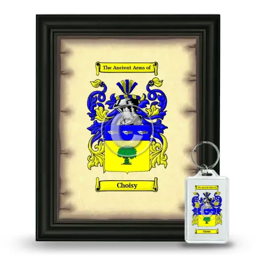 Choisy Framed Coat of Arms and Keychain - Black