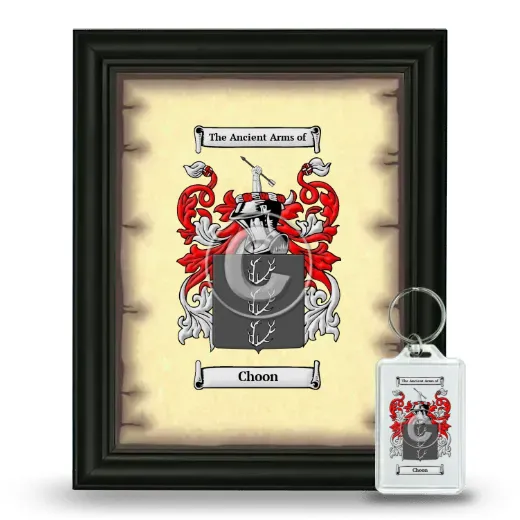 Choon Framed Coat of Arms and Keychain - Black