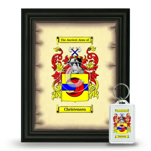 Christensen Framed Coat of Arms and Keychain - Black