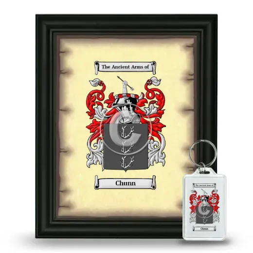 Chunn Framed Coat of Arms and Keychain - Black