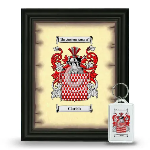 Clarish Framed Coat of Arms and Keychain - Black