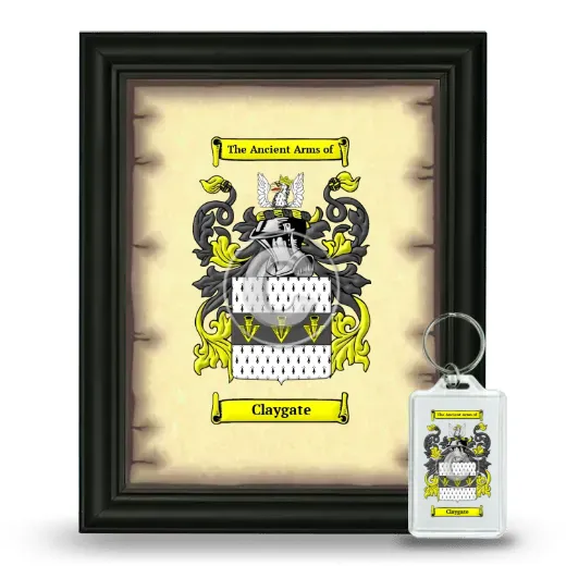 Claygate Framed Coat of Arms and Keychain - Black