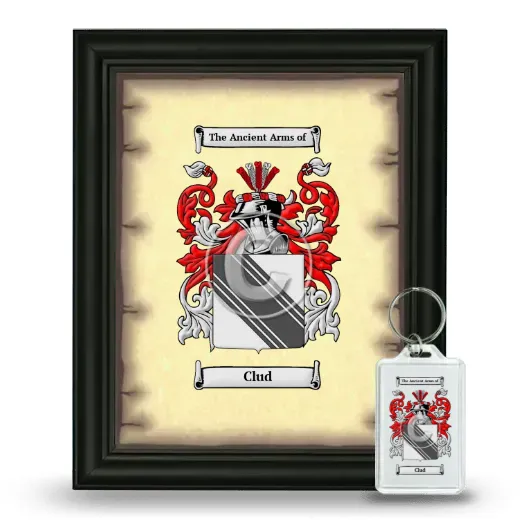 Clud Framed Coat of Arms and Keychain - Black