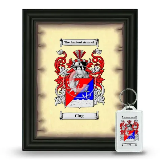 Clug Framed Coat of Arms and Keychain - Black