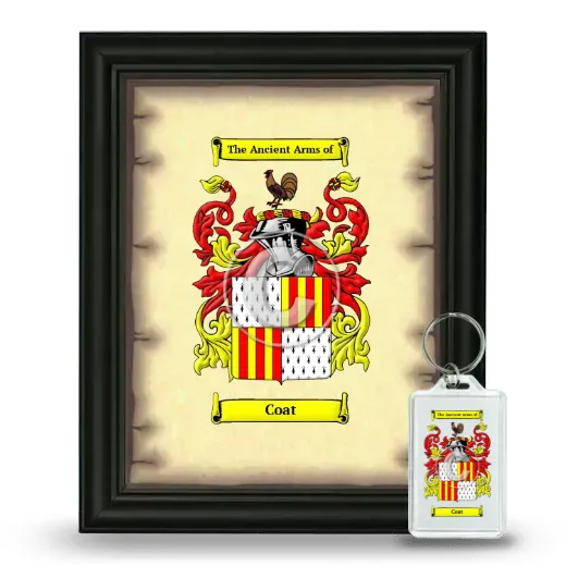 Coat Framed Coat of Arms and Keychain - Black