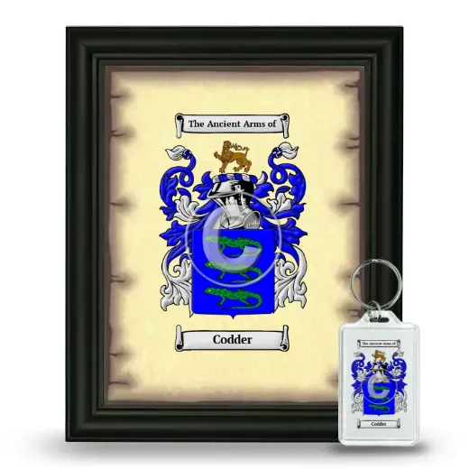 Codder Framed Coat of Arms and Keychain - Black